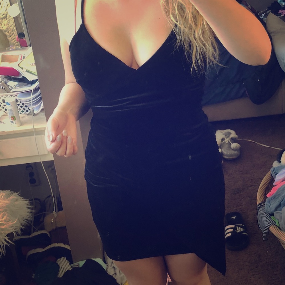 Velvet black dress